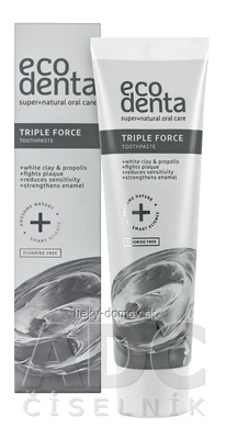 EcoDenta TRIPLE FORCE zubná pasta s trojitou silou 1x100 ml
