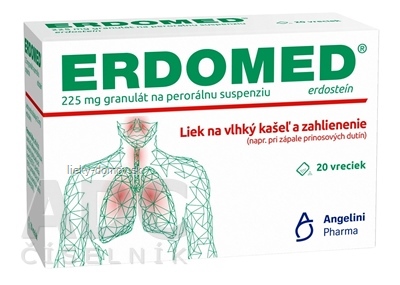 ERDOMED 225 mg gru por (vrecko papier/Al/PE) 1x20 vrecúšok