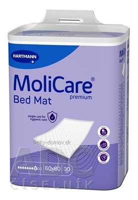 MoliCare Premium Bed Mat 8 kvapiek absorpčná podložka, 60x60 cm, 1x30 ks