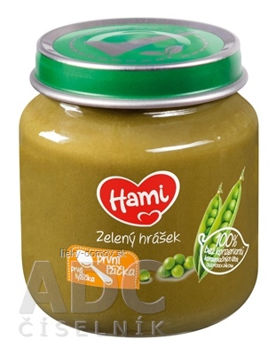 Hami zeleninový príkrm Zelený hrášok prvá lyžička (od ukonč. 4. mesiaca) 1x125 g