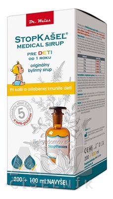 STOPKAŠEĽ Medical sirup OD 1 ROKU (200 ml + 100 ml navyše) 1x300 ml