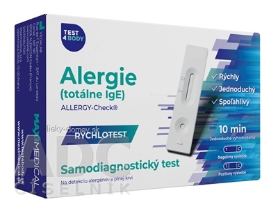 MAXIMEDICAL Rýchlotest Alergie-totálne IgE samodiagnostický test z krvi, 1x1 set