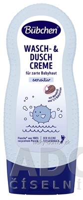 BUBCHEN UMÝVACÍ A SPRCHOVACÍ KRÉM s mandľovým olejom 1x230 ml