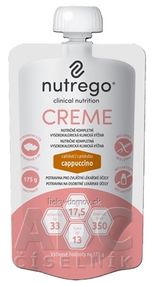 Nutrego CREME s príchuťou cappuccino nutrične kompletná výživa 1x175 g