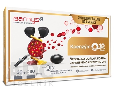 Barnys KOENZÝM Q10 DUAL 60 mg cps (zvýhodnené balenie) 2x30 (60 ks)