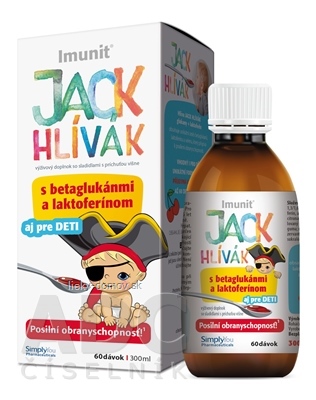 JACK HLÍVÁK SIRUP glukány, laktoferín-Imunit sirup pre deti (60 dávok) 1x300 ml