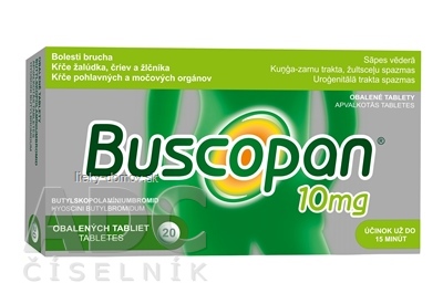 Buscopan tbl obd 10 mg (blis.Al/PVC) 1x20 ks