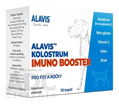 ALAVIS KOLOSTRUM IMUNO BOOSTER cps pre psy a mačky 1x30 ks