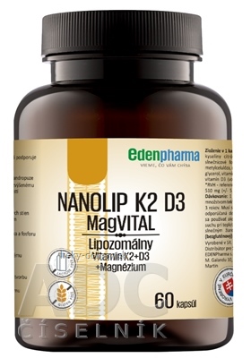 EDENPharma NANOLIP K2 D3 Mag VITAL cps 1x60 ks