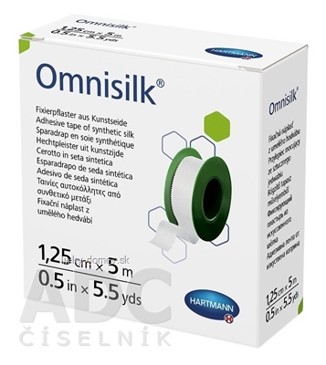 Omnisilk fixačná náplasť z umelého hodvábu na cievke (1,25 cm x 5 m) 1x1 ks