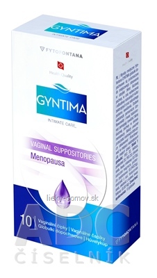 fytofontana GYNTIMA Menopausa vaginálne čapíky (inov.2025) 1x10 ks