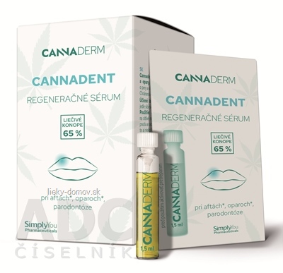 Cannaderm CANNADENT regeneračné sérum na afty a opary 10x1,5 ml
