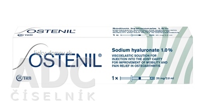 OSTENIL náhrada synoviálnej tekutiny s 1.0% hyaluronátu sodného v napln. inj. striekačke (20 mg/2 ml) 1x2 ml