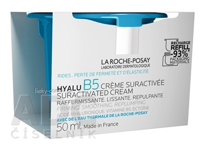 LA ROCHE-POSAY HYALU B5 CREME SURACTIVÉE REFILL krém proti vráskam pre všetky typy pleti, náhradná náplň 1x50 ml