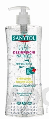 SANYTOL GÉL DEZINFEKČNÝ na ruky s prírodným zeleným čajom 1x500 ml