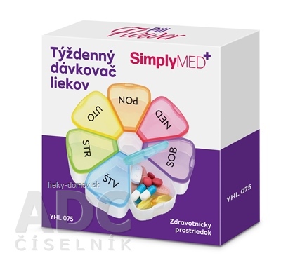 SimplyMED Pill Flower Týždenný dávkovač liekov YHL 075, 1x1 ks