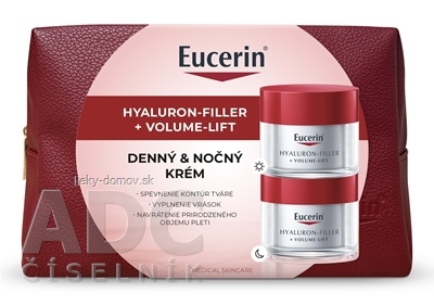 Eucerin Kazeta HYALURON-FILLER+VOLUME-LIFT denný krém 50 ml + nočný krém 50 ml (akcia 2025) 1x1 set