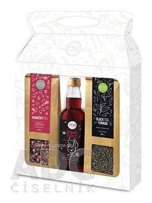 FYTO Darčeková kazeta Vianočný čaj sypaný 100 g + Black Tea Yunnan sypaný 50 g + Veselý punč 200 ml, 1x1 set