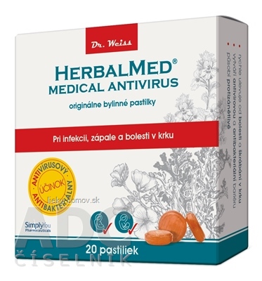 HERBALMED Medical Antivirus Dr. Weiss bylinné pastilky 1x20 ks