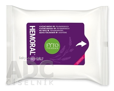 FYTO HEMORAL vlhčené obrúsky pri hemoroidoch 1x40 ks