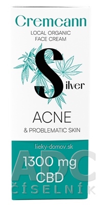 Annabis CREAMCANNN Silver Akné krém pleťový, lokálny, s 1300 mg CBD 1x30 ml