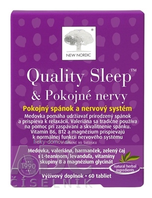 NEW NORDIC Quality Sleep & Pokojné nervy tbl 1x60 ks