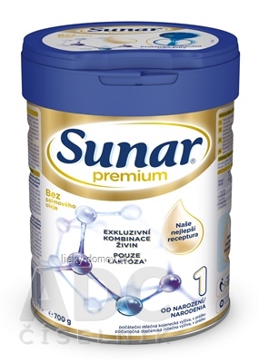 Sunar Premium 1 počiatočná mliečna výživa (od narodenia) 1x700 g