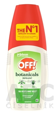 OFF! Botanicals rozprašovač repelent, na rastlinnej báze 1x100 ml