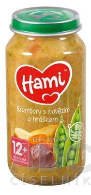Hami príkrm Zemiaky s hovädzím a hráškom (od ukonč. 12. mesiaca) 1x250 g