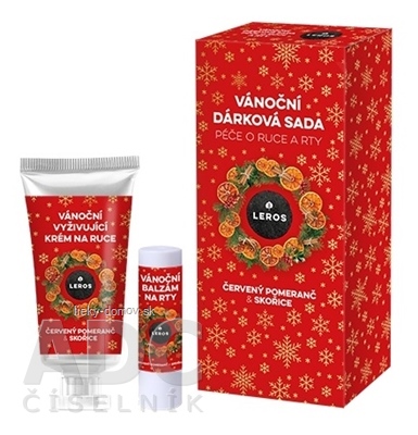 LEROS VIANOČNÁ SADA STAROSTLIVOSTI O RUKY A PERY krém na ruky 30 ml + balzam na pery 4,5 g, 1x1 set