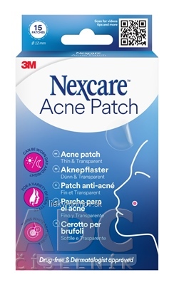3M Nexcare Náplasť na akné tenká a priehľadná 1x15 ks
