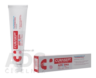 CURASEPT ADS DNA RELIEF PRO zubná pasta s chlórhexidínom 0,20 % + chlórbutanol 1x75 ml