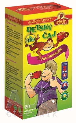 AGROKARPATY DETSKÝ ČAJ BIO Na imunitu bylinný čaj, čistý prírodný produkt, 20x2 g (40 g)