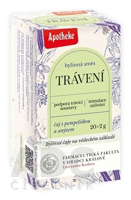 APOTHEKE FARMA TRÁVENIE bylinná zmes, čaj v nálevových vreckách 20x2 g (40 g)