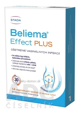 Beliema Effect Plus vaginálne tablety 1x14 ks
