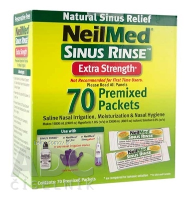 NeilMed SINUS RINSE Extra Strength Hypertonic vrecúška (morská soľ), na hygienu nosa, 1x70 ks