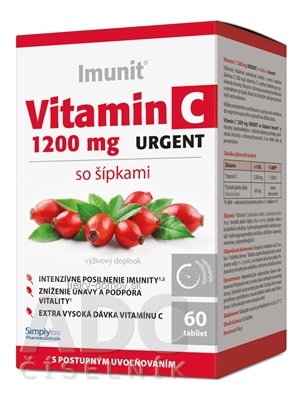 Vitamín C 1200 mg URGENT so šípkami - Imunit tbl s postupným uvoľňovaním 1x60 ks