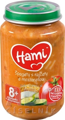 Hami príkrm Špagety s paradajkami a mozzarellou (od ukonč. 8. mesiaca) 1x200 g