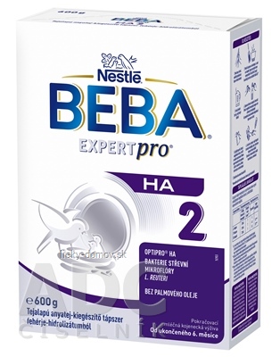 BEBA EXPERT pro HA 2 následná mliečna výživa (od ukonč. 6. mesiaca) 1x600 g