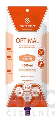 Nutrego OPTIMAL s príchuťou neutral tekutá výživa 6x1000 ml