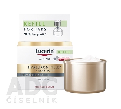 Eucerin HYALURON-FIL.+ELASTICITY Nočný krém REFILL anti-age, náhradná náplň 1x50 ml