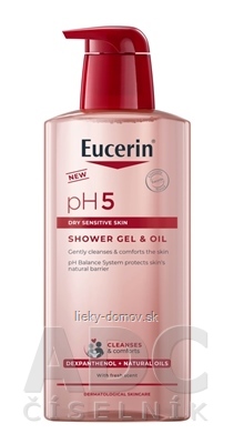 Eucerin pH5 Sprchový gél & olej pre suchú citlivú pokožku 1x400 ml
