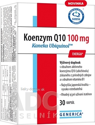 GENERICA Koenzym Q10 100 mg Kaneka Ubiquinol cps 1x30 ks