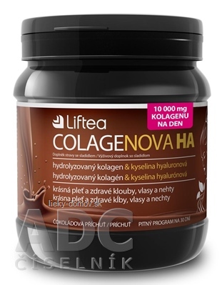 LIFTEA COLAGENOVA HA prášok na prípravu nápoja, čokoládová príchuť 1x420 g