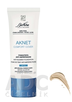 BioNike AKNET COMFORT COVER SPF30 Ivoire krycí tekutý make-up, proti nedokonalostiam pleti 1x30 ml