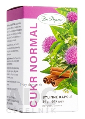 Dr. Popov Bylinné kapsuly CUKOR NORMAL cps 1x60 ks