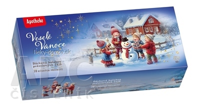 APOTHEKE KOLEKCIA Veselé Vianoce - prémiové čaje ovocné a bylinné čaje (10 druhov) v nálevových vreckách 1x90 ks