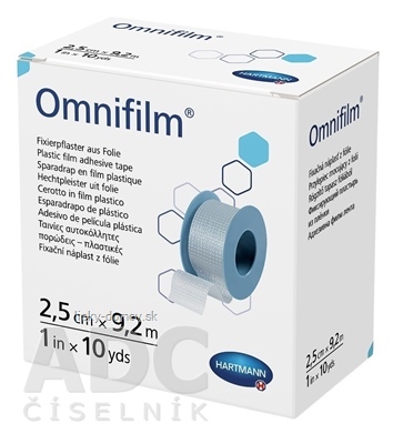 Omnifilm fixačná náplasť z transparentnej fólie na cievke (2,5 cm x 9,2 m) 1x1 ks