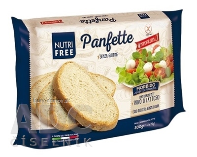 NutriFree Panfette chlieb biely, bezgluténový, krájaný (4 porcie) 1x300 g
