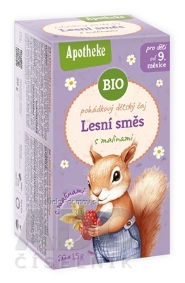 APOTHEKE ROZPRÁVKA Lesná zmes s malinami BIO ovocný čaj, detský (od ukončeného 9. mesiaca) 20x1,5 g (30 g)